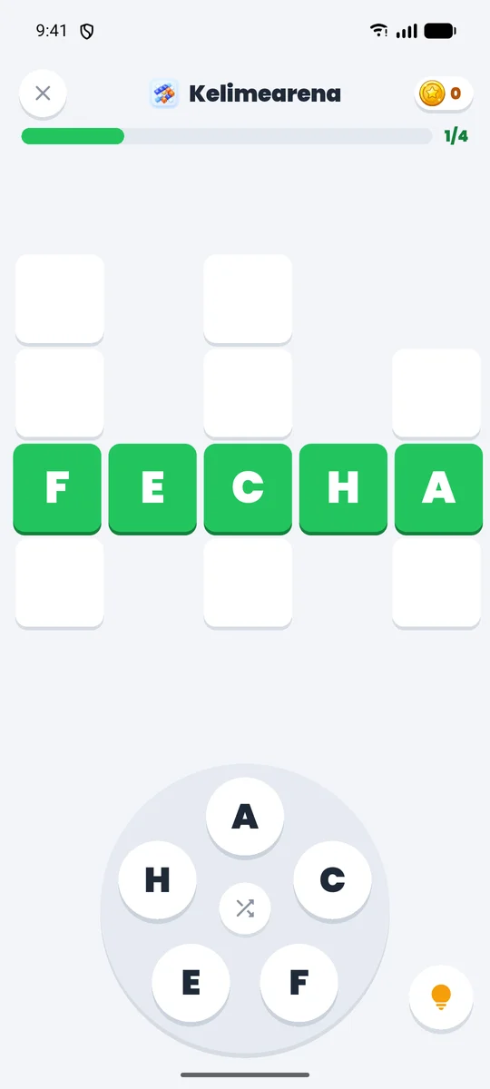 Rueda de letras de Race Of Words: desliza letras para encontrar palabras